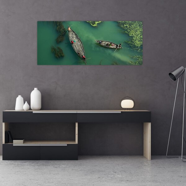 Slika - Ribari na rijeci (120x50 cm)
