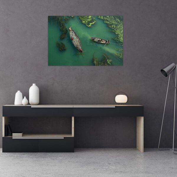 Slika - Ribari na rijeci (90x60 cm)