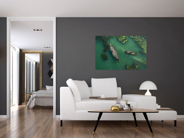 Slika - Ribari na rijeci (90x60 cm)