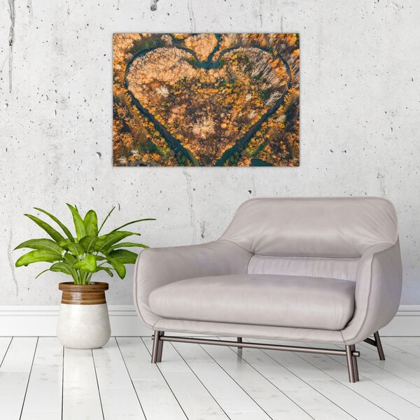 Slika - Rijeka u obliku srca (70x50 cm)