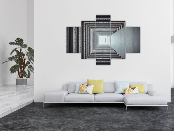 Slika - Pogled iz unutrašnjosti zgrade (150x105 cm)