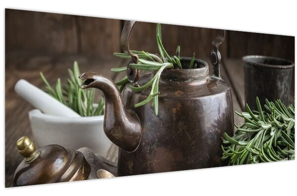 Slika - Čajnik s ružmarinom (120x50 cm)