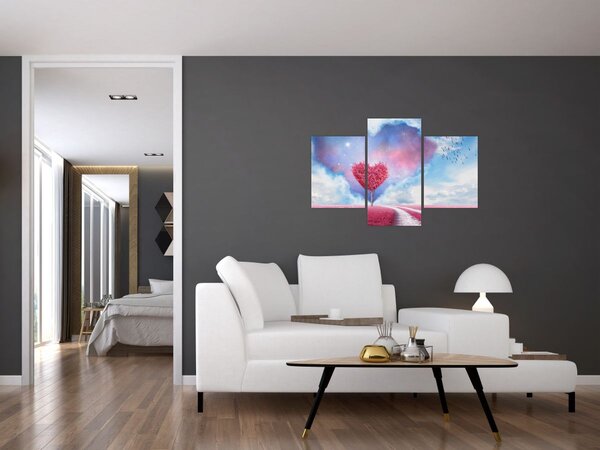 Slika - Stablo ružičastog srca (90x60 cm)