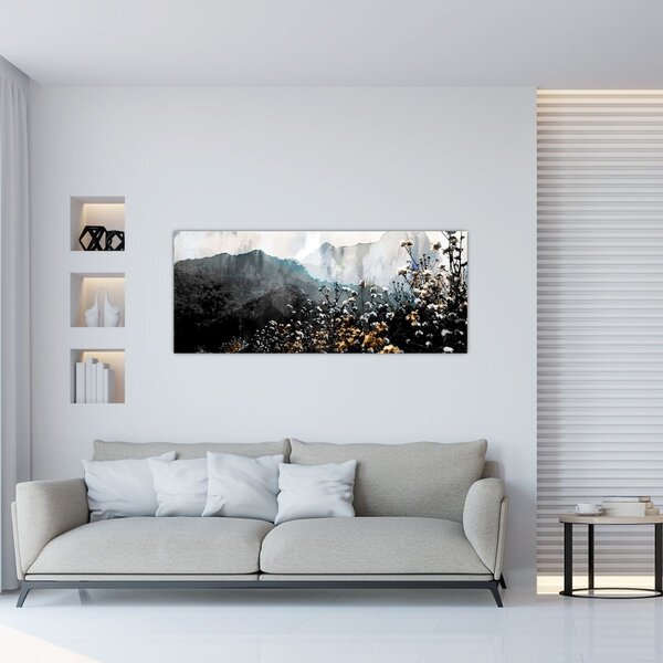 Slika - Ilustracija divljeg cvijeća (120x50 cm)