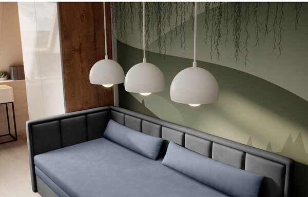 Plava/siva sklopiva/s prostorom za odlaganje sofa od šenila 214 cm Fulgeo – ELTAP
