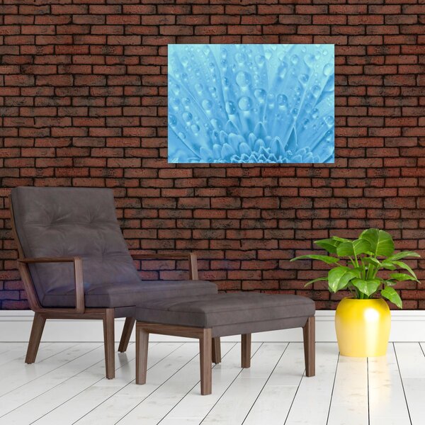 Staklena slika - Makro snimak cvijeta (70x50 cm)