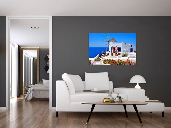 Slika - Mala kuća u Grčkoj (90x60 cm)