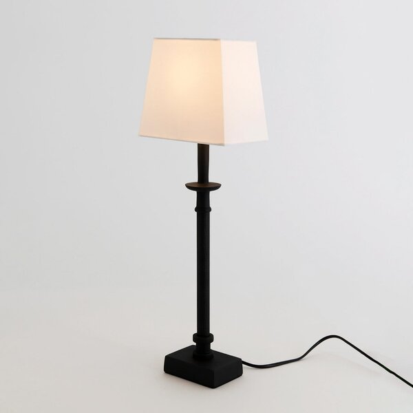 Holländer Stolna lampa PALMARIA, crna i bijela, visina 52 cm, metal, E14, Crno, Dnevni boravak/blagovaonica, Aluminij