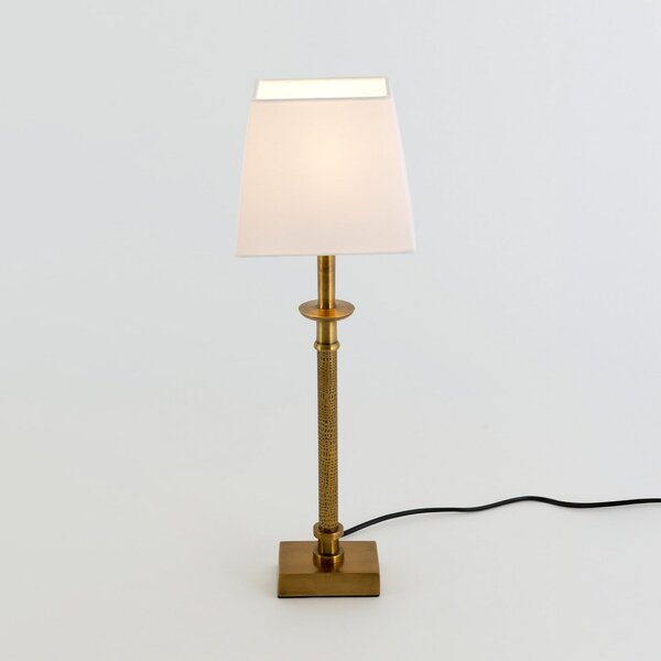 Holländer Stolna lampa PALMARIA, zlatna/bijela, visina 52 cm, metal, E14, Zlato / mjed, Dnevni boravak/blagovaonica, Aluminij