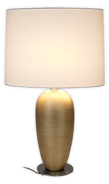 Holländer OMEGA OVAL stolna lampa, zlatna/bijela, visina 65 cm, keramika, E27, Zlato / mjed, Dnevni boravak/blagovaonica, Keramika