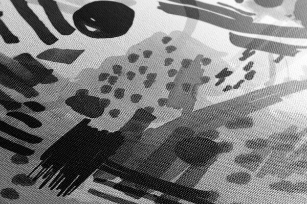 Slika crno-bijela pop art apstrakcija