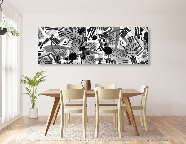 Slika crno-bijela pop art apstrakcija