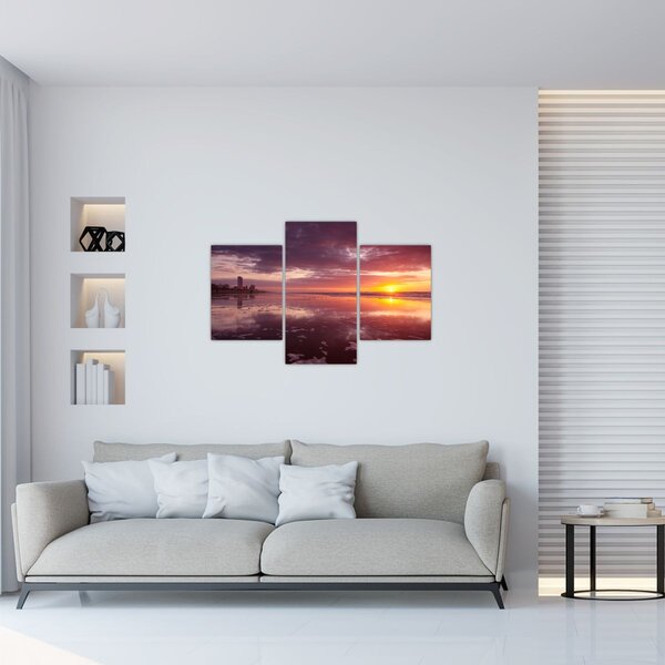Slika - Plaža u zalasku sunca (90x60 cm)