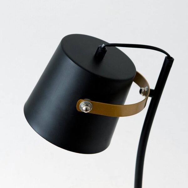 Holländer Stolna lampa ESPERTO, crna, visina 53 cm, metal, E27, Crno, Dnevni boravak/blagovaonica, Metal