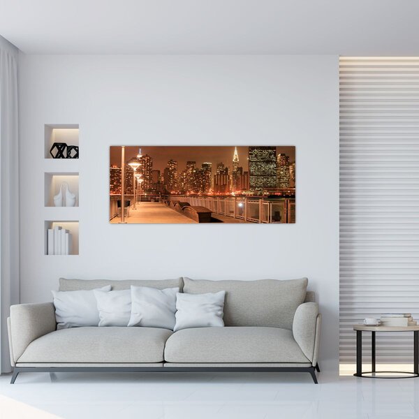 Slika - Noćni grad (120x50 cm)