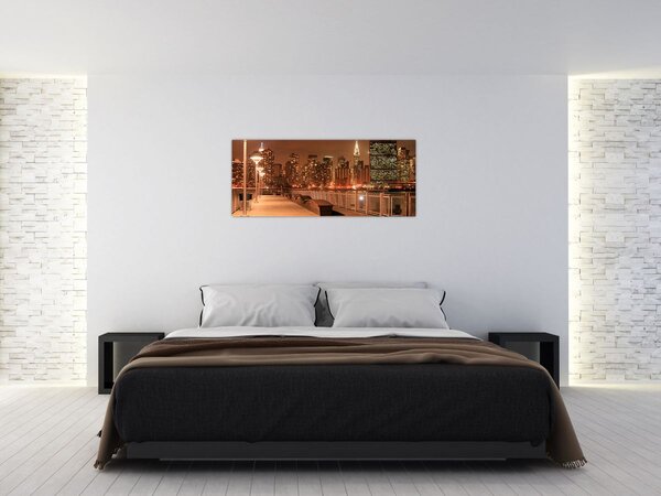 Slika - Noćni grad (120x50 cm)