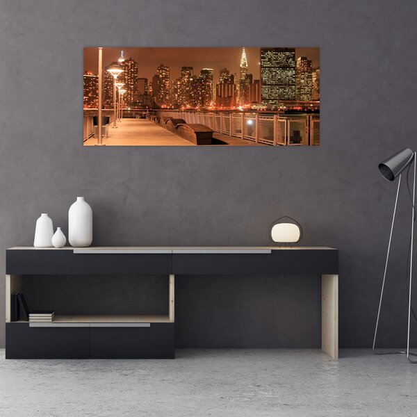 Slika - Noćni grad (120x50 cm)