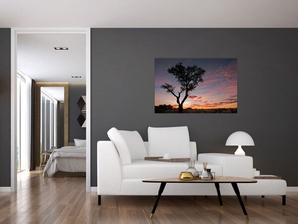 Slika - Drvo i crvenkaste nijanse (90x60 cm)