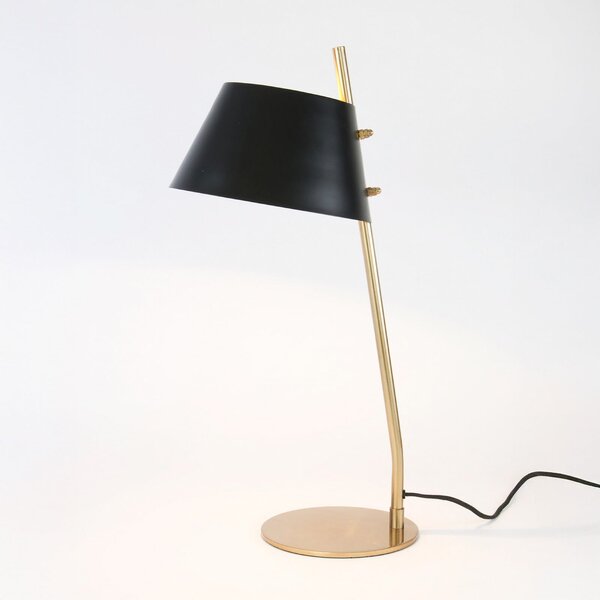 Holländer Stolna lampa ADEA, crna i zlatna, visina 61 cm, metal, E27, Zlato / mjed, Dnevni boravak/blagovaonica, Metal