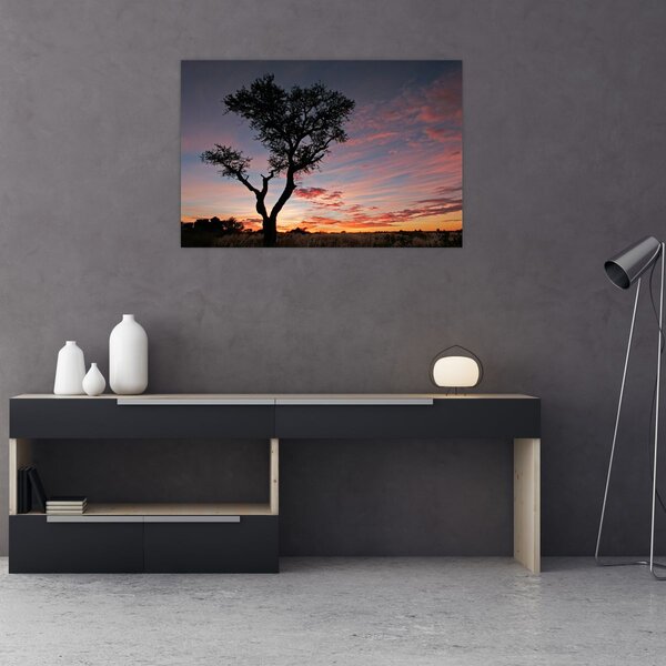 Slika - Drvo i crvenkaste nijanse (90x60 cm)