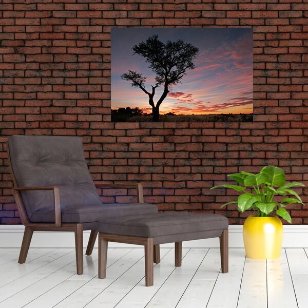 Slika - Drvo i crvenkaste nijanse (90x60 cm)