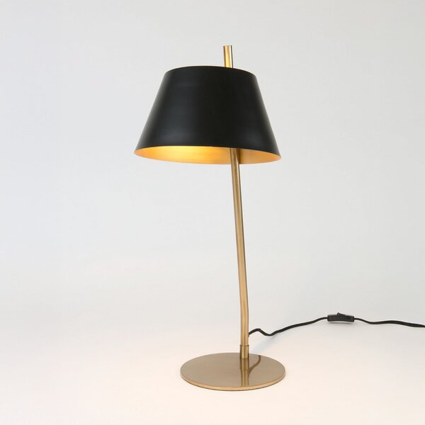 Holländer Stolna lampa ADEA, crna i zlatna, visina 61 cm, metal, E27, Zlato / mjed, Dnevni boravak/blagovaonica, Metal