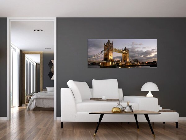 Slika - Tower Bridge noću (120x50 cm)