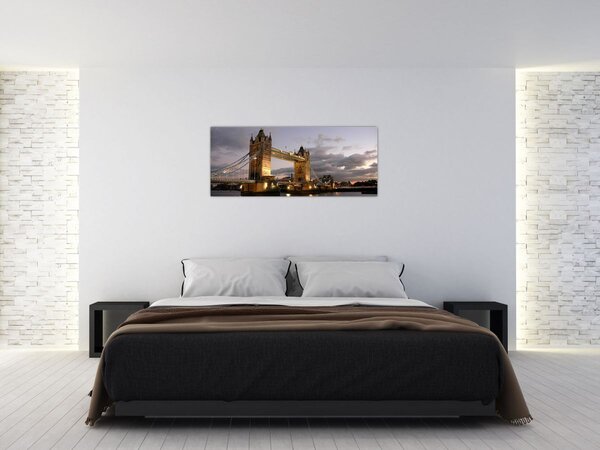 Slika - Tower Bridge noću (120x50 cm)