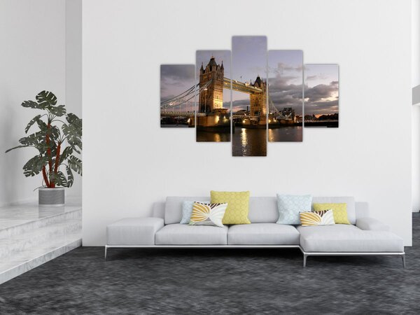 Slika - Tower Bridge noću (150x105 cm)