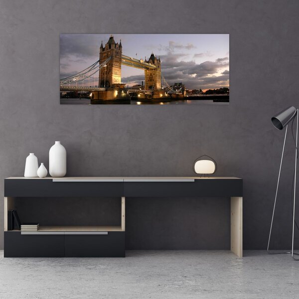 Slika - Tower Bridge noću (120x50 cm)