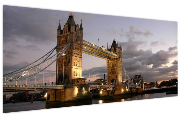 Slika - Tower Bridge noću (120x50 cm)