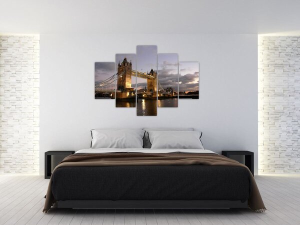 Slika - Tower Bridge noću (150x105 cm)
