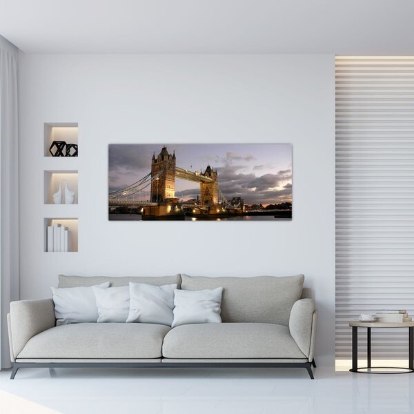 Slika - Tower Bridge noću (120x50 cm)