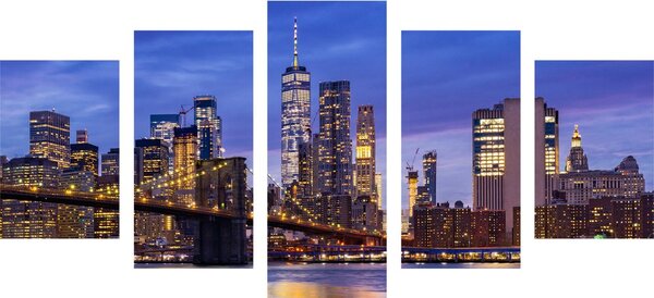 5-dijelna slika most u Brooklynu