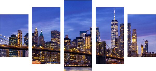 5-dijelna slika divan most u Brooklynu