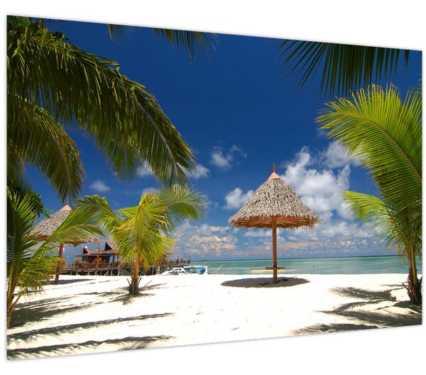 Slika - Plaža s bijelim pijeskom (90x60 cm)
