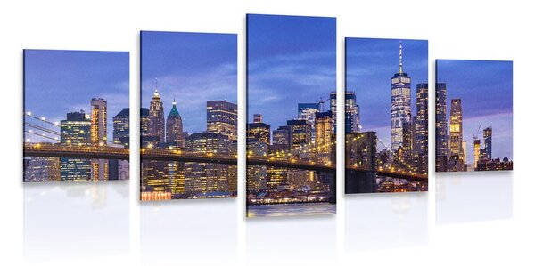 5-dijelna slika divan most u Brooklynu