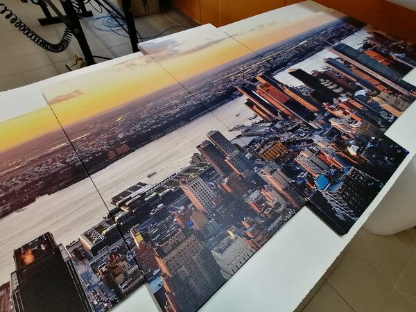 5-dijelna slika panorama grada New York