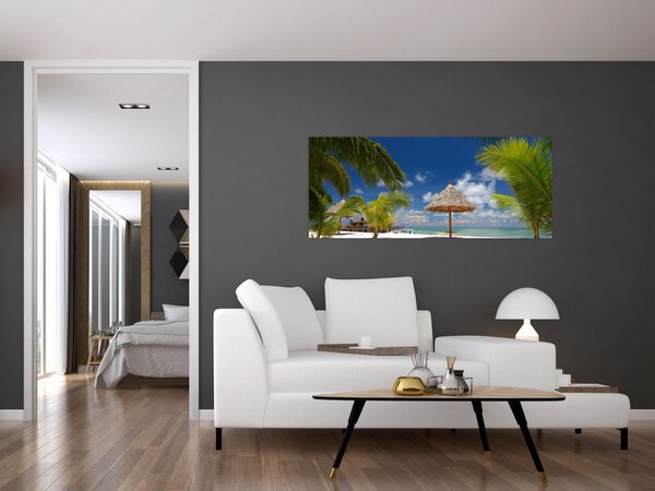 Slika - Plaža s bijelim pijeskom (120x50 cm)