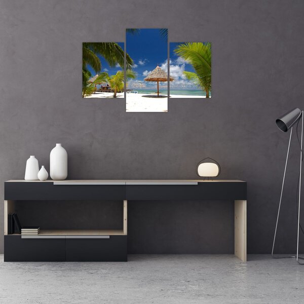 Slika - Plaža s bijelim pijeskom (90x60 cm)