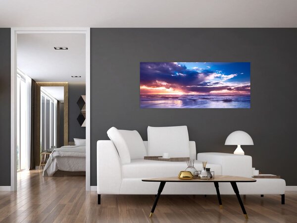 Slika - Zalazak sunca uz more (120x50 cm)