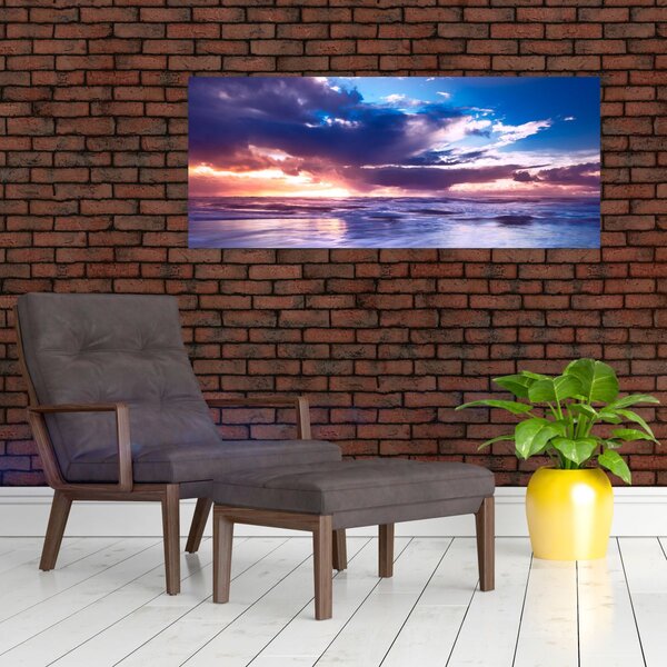 Slika - Zalazak sunca uz more (120x50 cm)