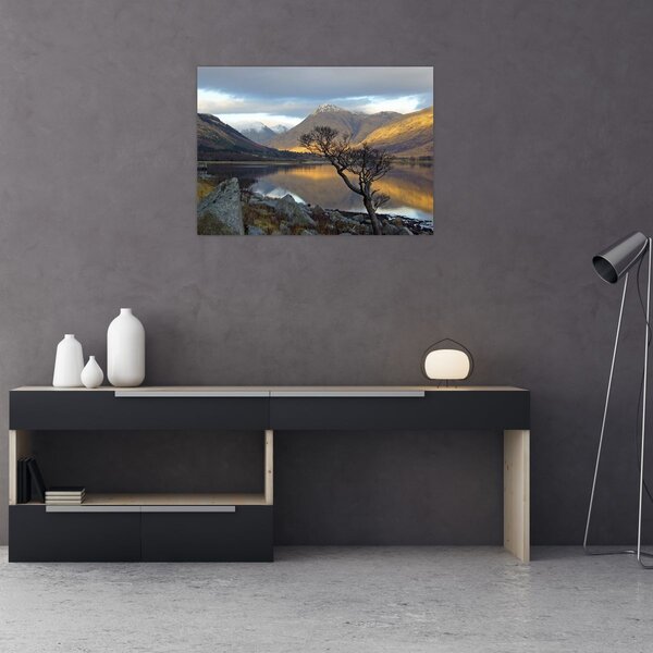 Slika - Planine uz jezero (70x50 cm)