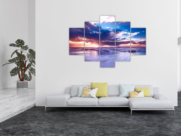 Slika - Zalazak sunca uz more (150x105 cm)