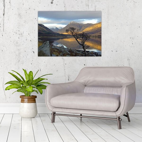 Slika - Planine uz jezero (70x50 cm)