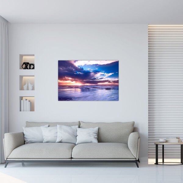Slika - Zalazak sunca uz more (90x60 cm)