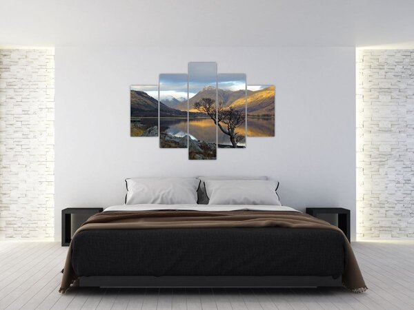 Slika - Planine uz jezero (150x105 cm)