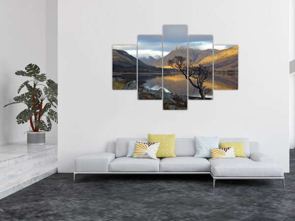 Slika - Planine uz jezero (150x105 cm)