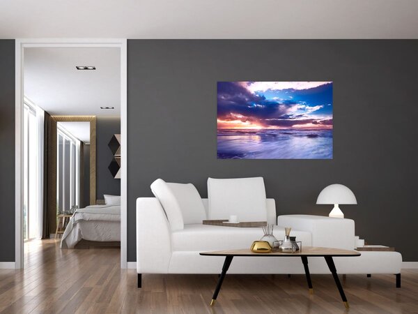 Slika - Zalazak sunca uz more (90x60 cm)