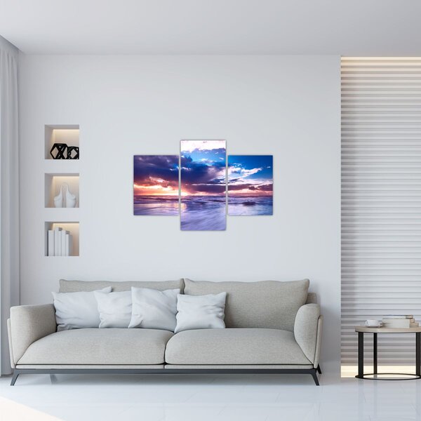 Slika - Zalazak sunca uz more (90x60 cm)